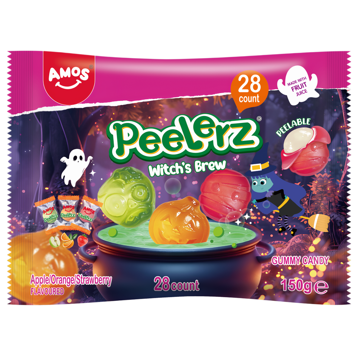 Guminukai AMOS PEELERZ WITCH'S BREW (APPLE, ORANGE, STRAWBERRY), 150g