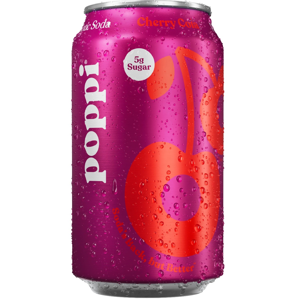 Carbonated Soft Drink POPPI (CHERRY COLA), 355ml photo