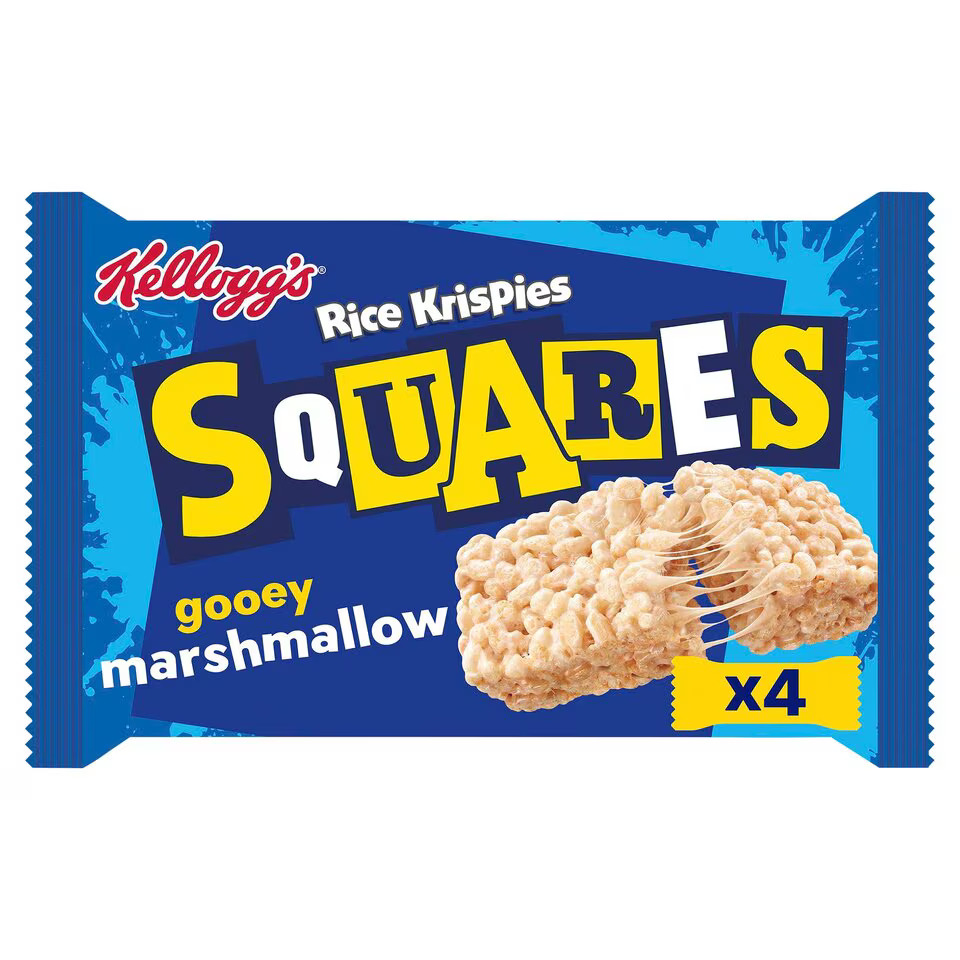 Ryžių batonėlis KELLOGG'S SQUARES (MARSHMALLOW), 112g