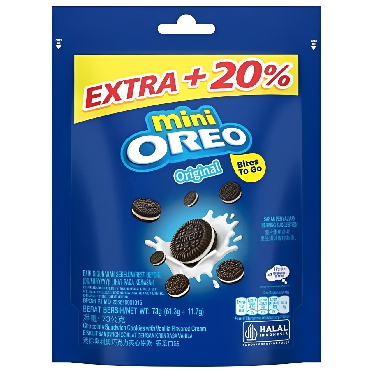 Zdjęcie Ciasteczka OREO MINI (VANILLA), 73g