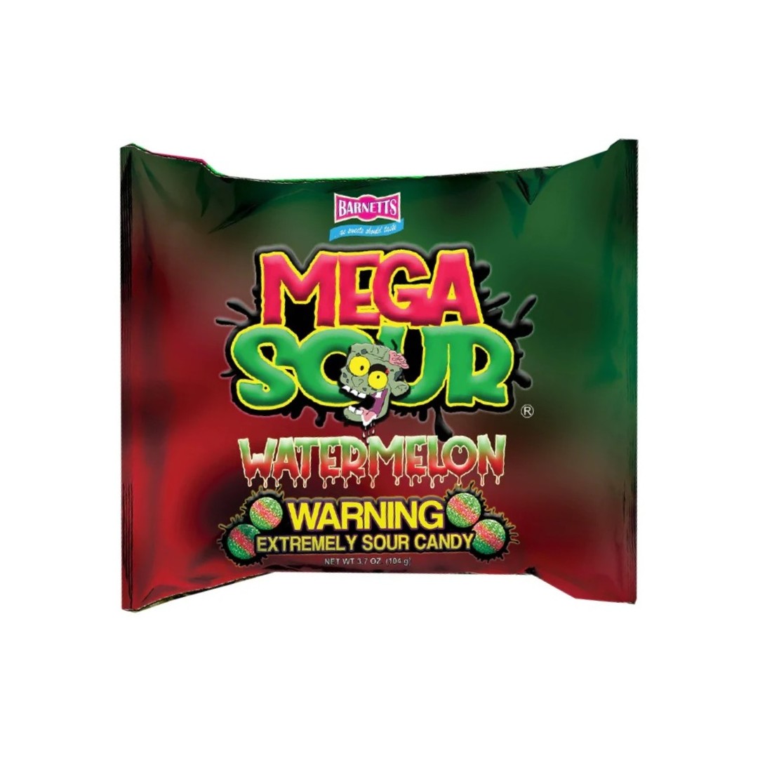 Karkit BARNETTS MEGA SOUR (WATERMELON), 104g kuva