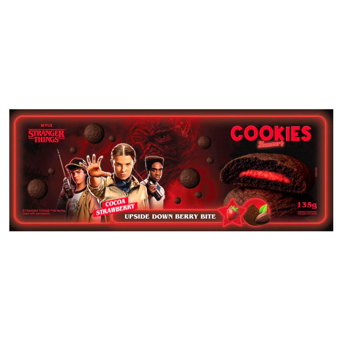 Cepumi YUMMER'S STRANGER THINGS (CHOCOLATE STRAWBERRY), 135g foto