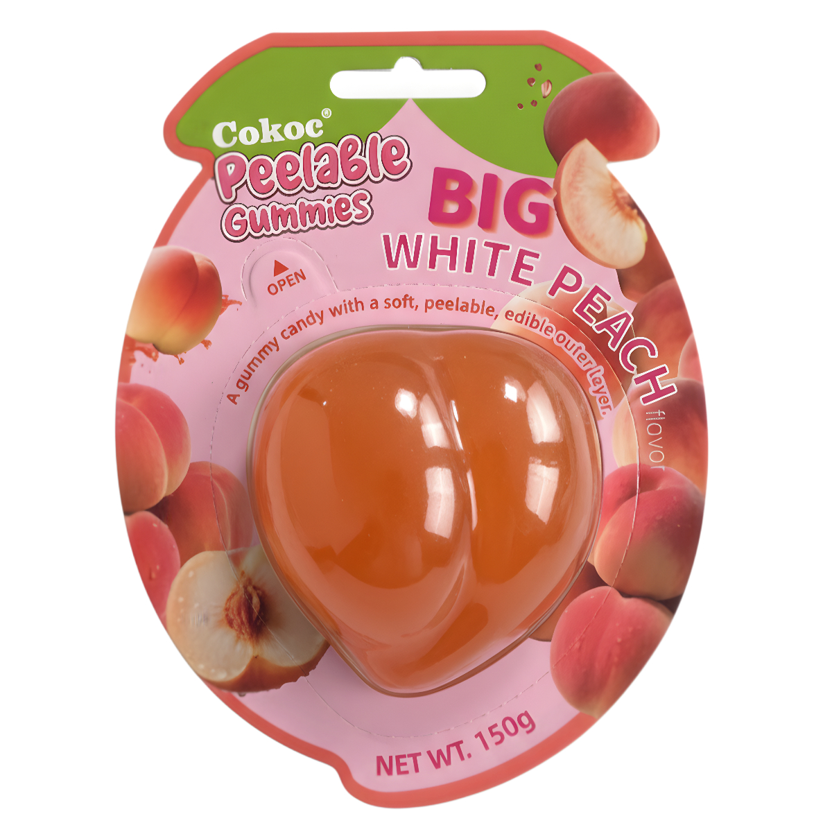 Kumikarkki COKOC PEELING GUMMY BIG (PEACH), 150g