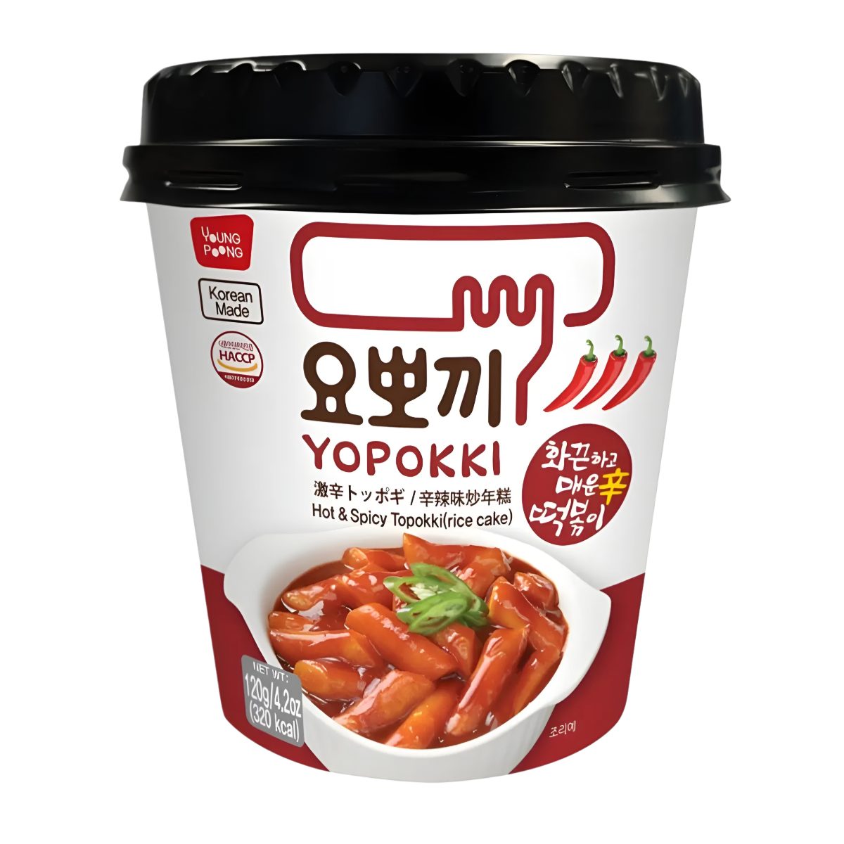 Ryžių virtinukai YOPOKKI (HOT & SPICY), 120g