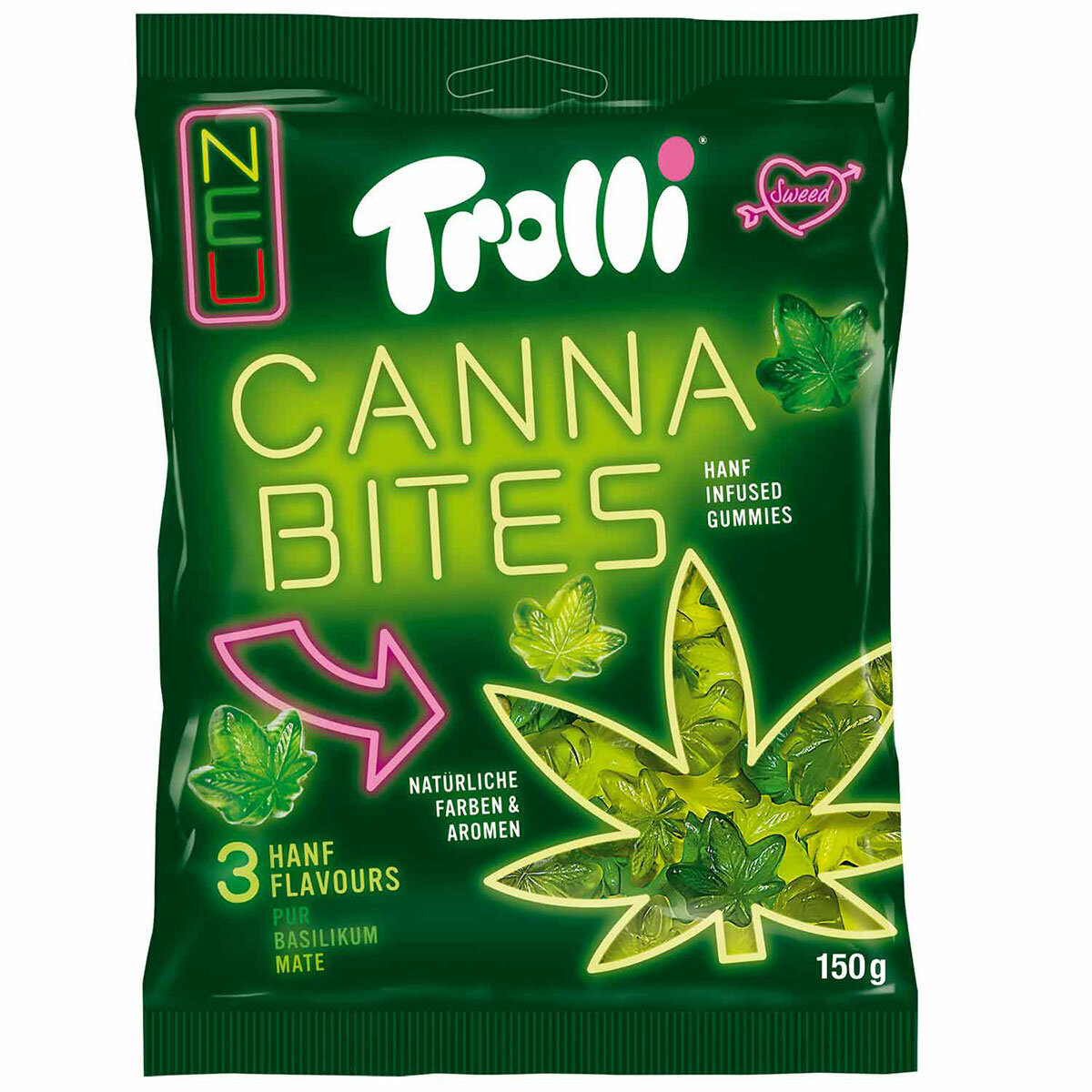 Kummikommid TROLLI (CANNABITES), 150g