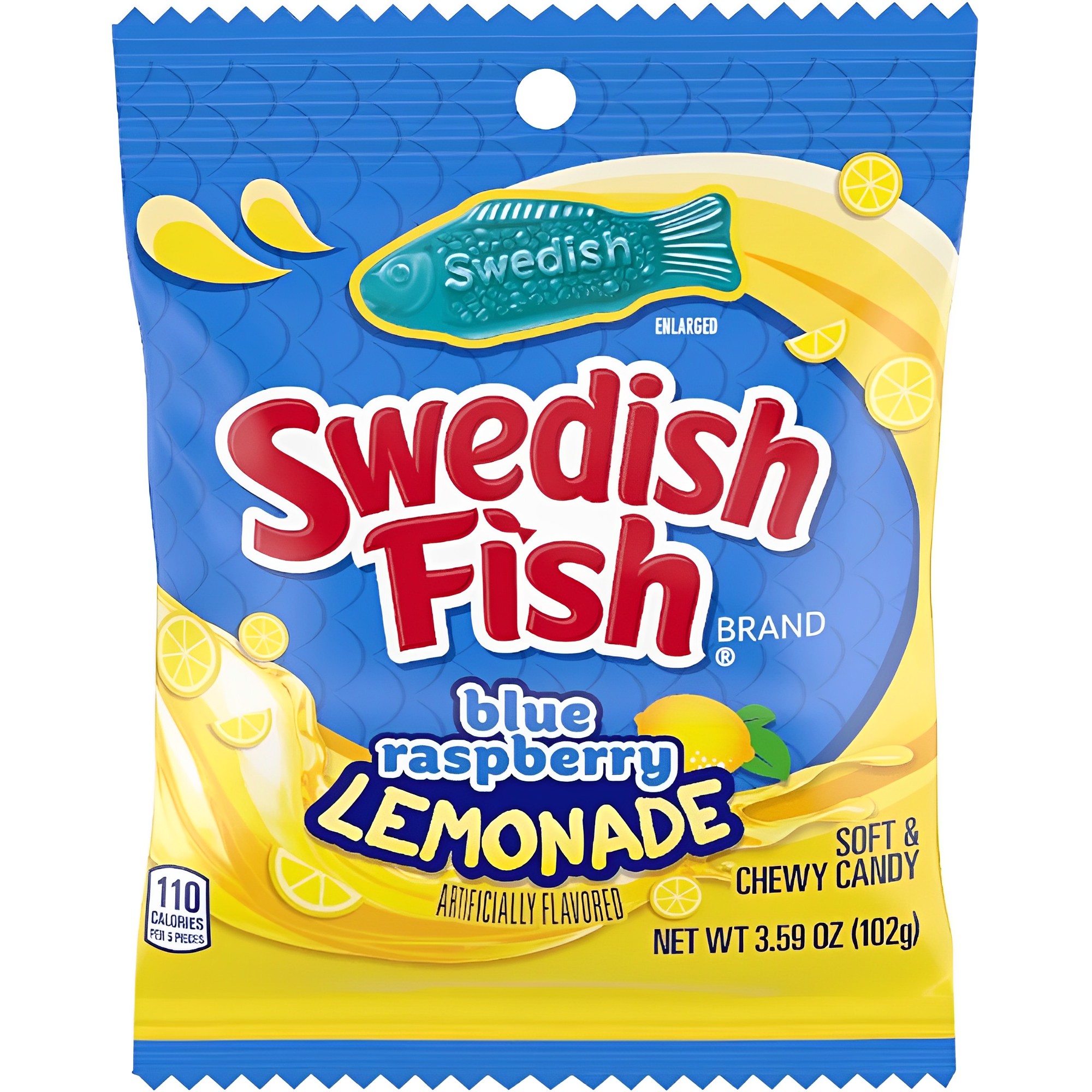 Zdjęcie Żelki SWEDISH FISH (BLUE RASPBERRY LEMONADE), 102g