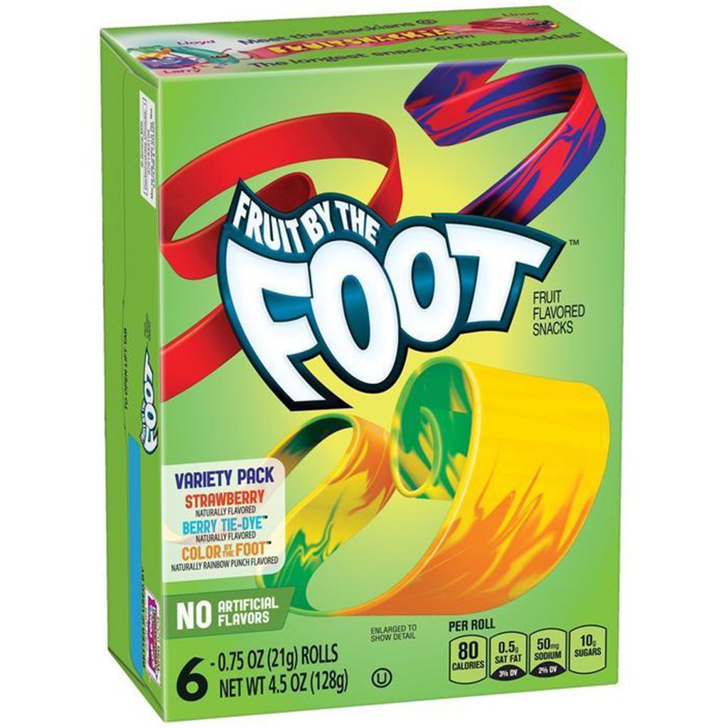 Kummikomm FRUIT BY THE FOOT (VARIETY PACK), 128g foto