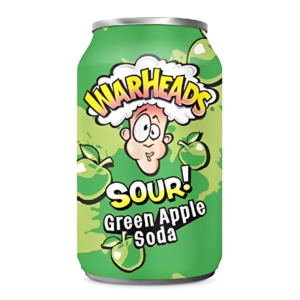 Gāzēts atspirdzinošais dzēriens WARHEADS (GREEN APPLE), 330ml foto