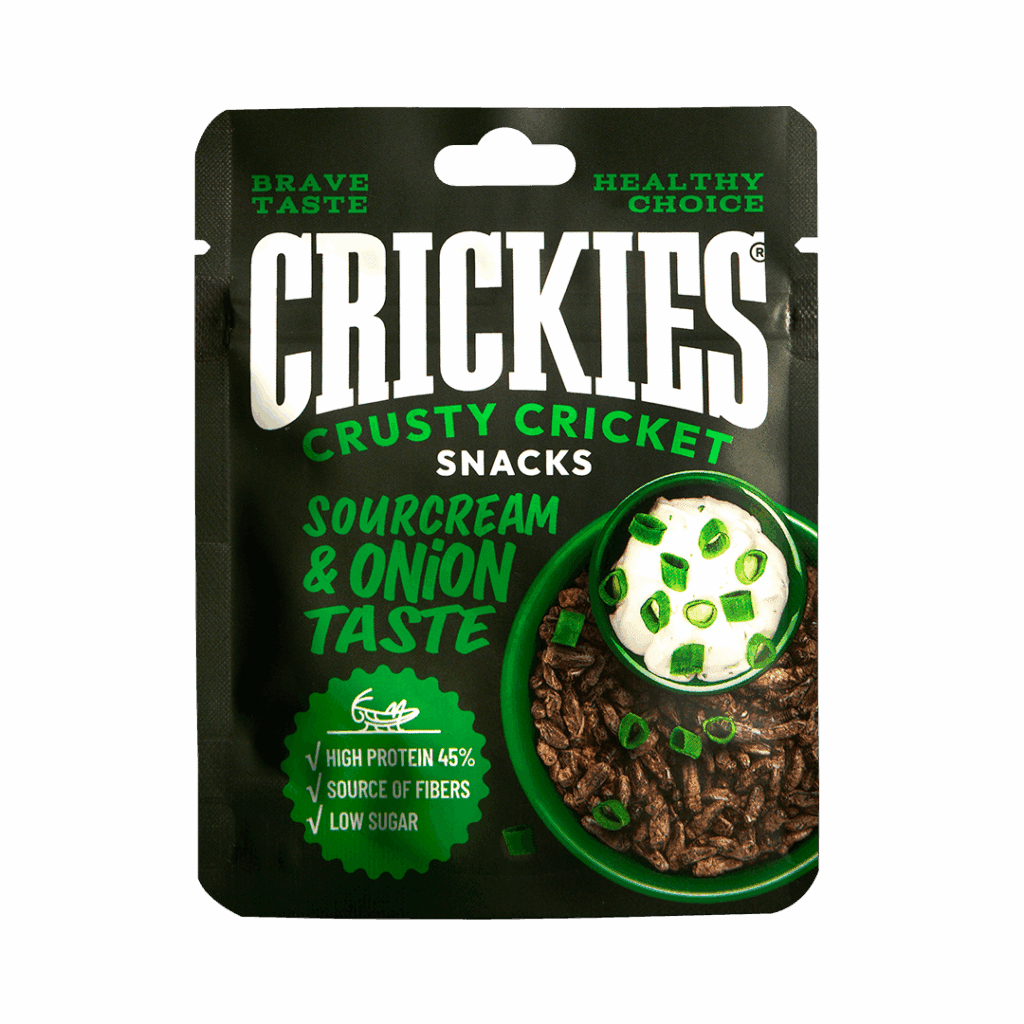 Džiovinti svirpliai CRICKIES (SOURCREAM & ONION), 15g