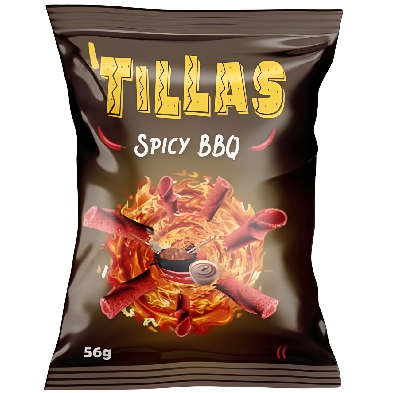 Kukurūzas čipsi TILLAS (SPICY BBQ), 56g