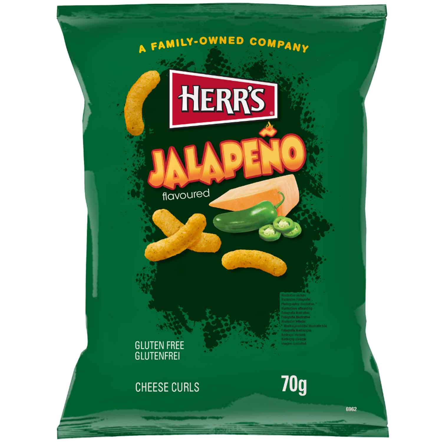 Zdjęcie Chipsy kukurydziane HERR'S (JALAPENO CHEESE CURLS), 70g
