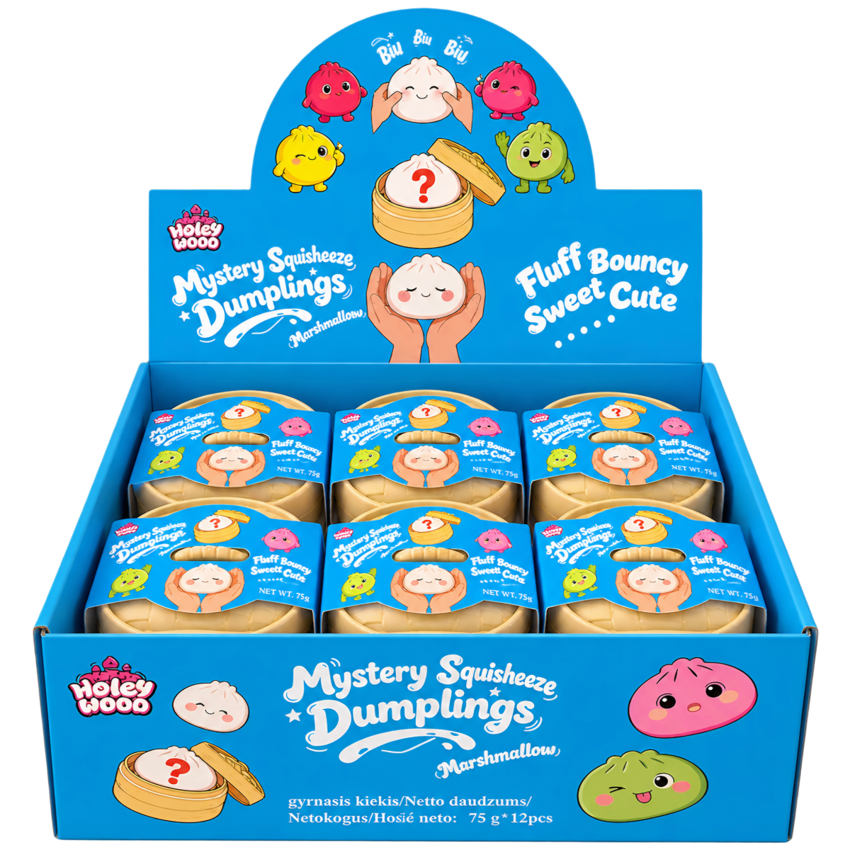 Vaahtokarkki HOLEY WOOD SQUISHY DUMPLING, 75g