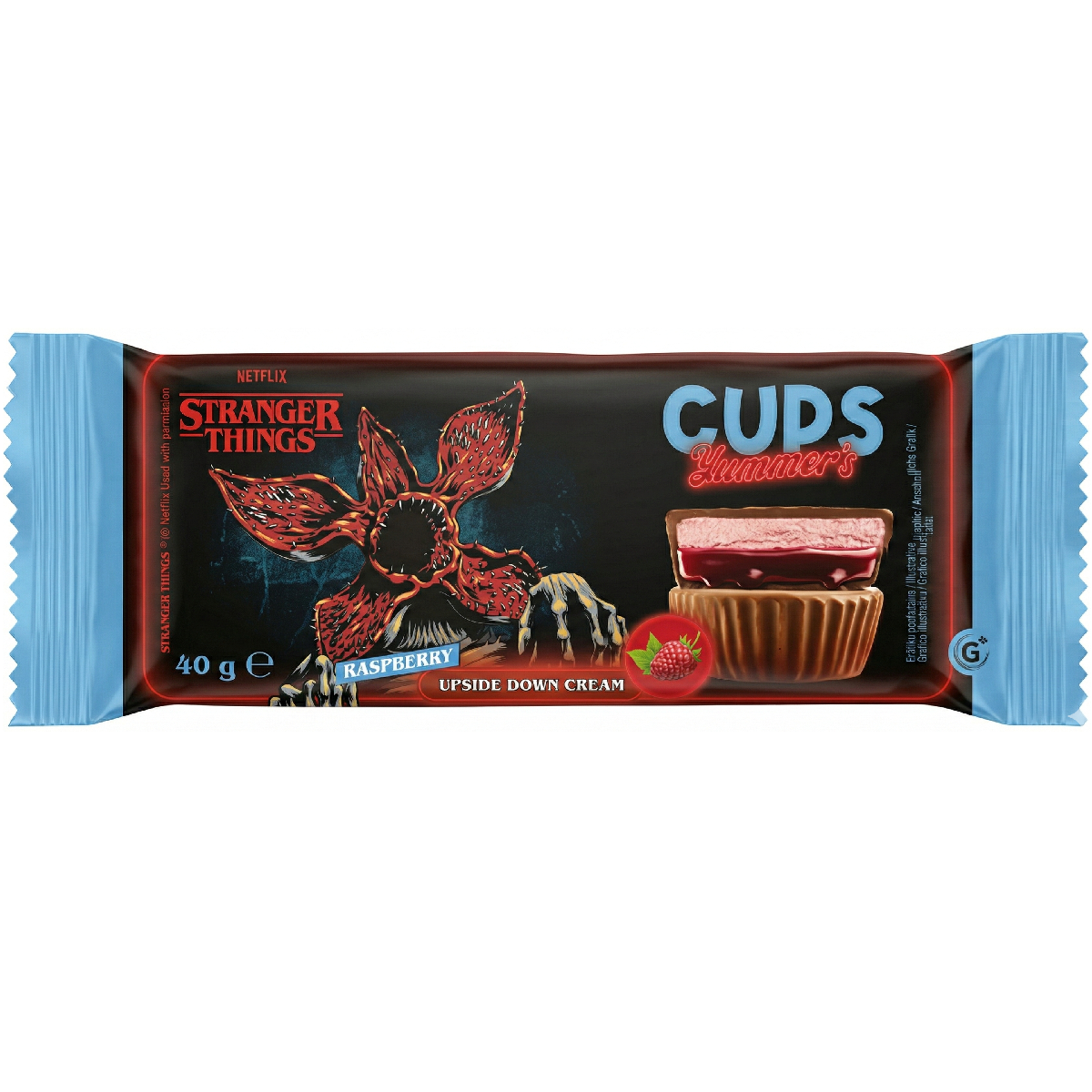 Maitosuklaakori YUMMER'S STRANGER THINGS (RASPBERRY/PEANUT CREAM), 40g