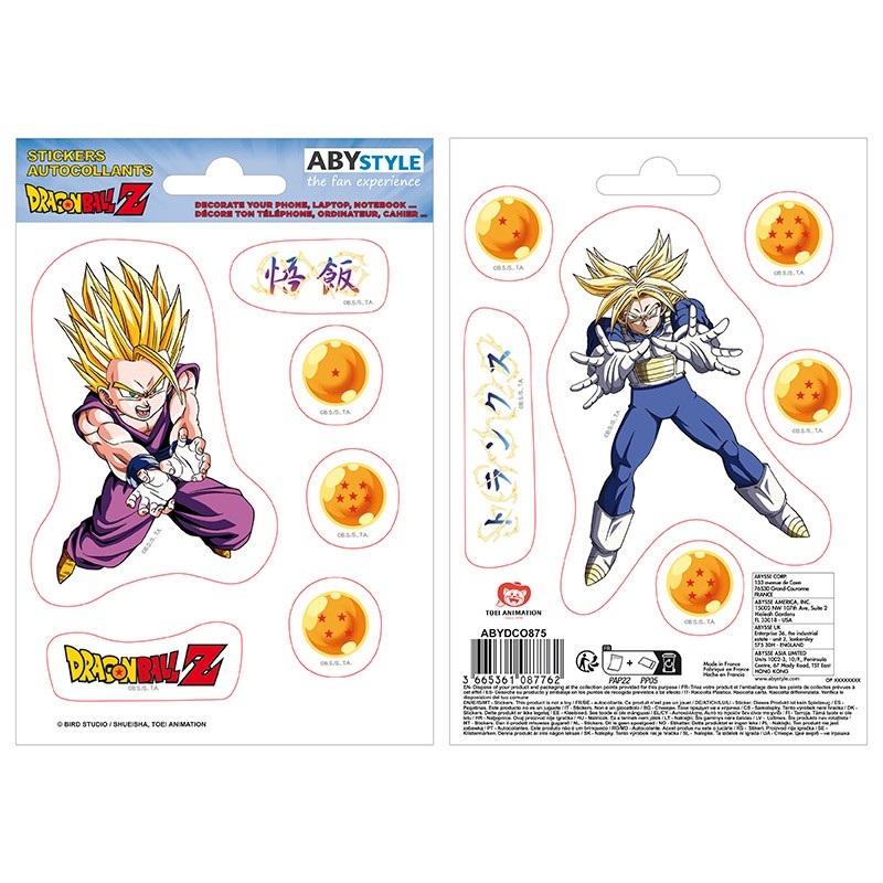 Zestaw naklejek DRAGON BALL Z GOHAN & TRUNKS