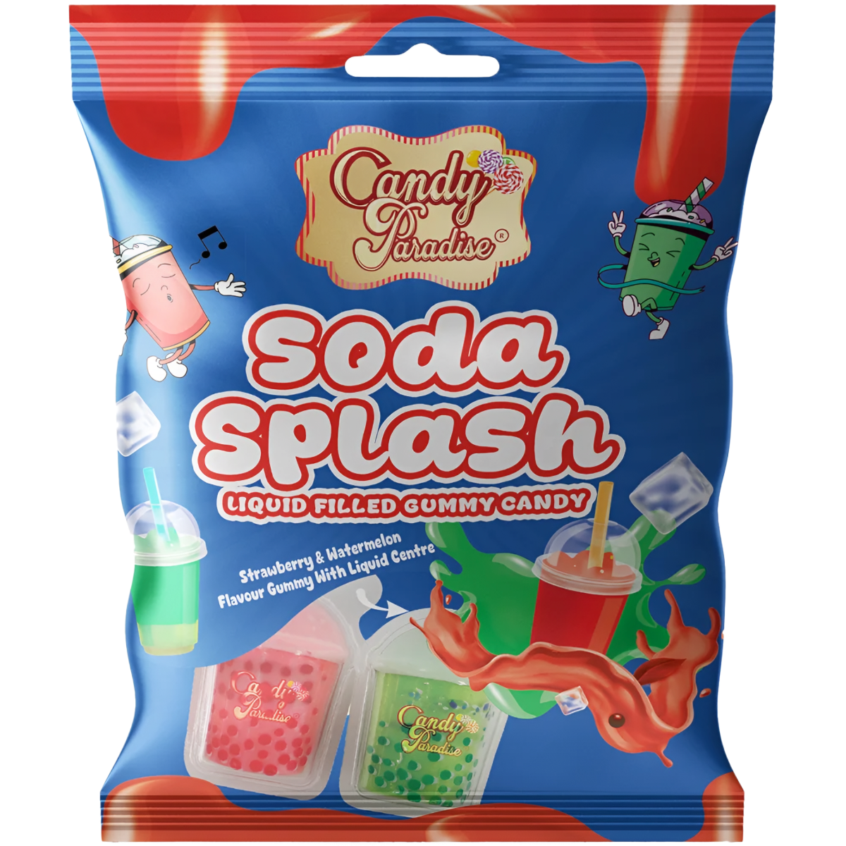 Zdjęcie Żelki CANDY PARADISE SODA SPLASH, 72g