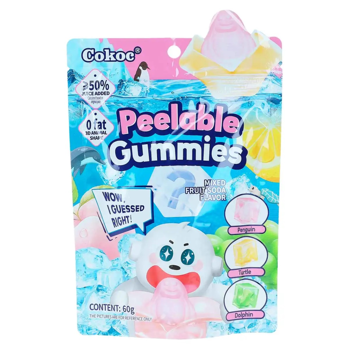 Żelki COKOC PEELABLE GUMMIES (MIXED FRUIT SODA), 60g
