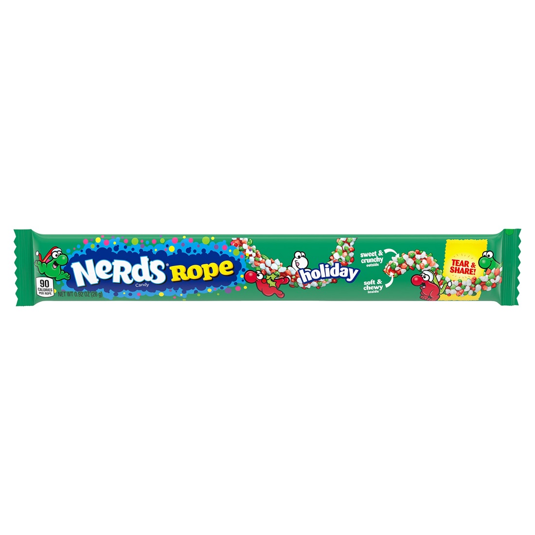 Kramtomas saldainis NERDS ROPE HOLIDAY, 26g photo