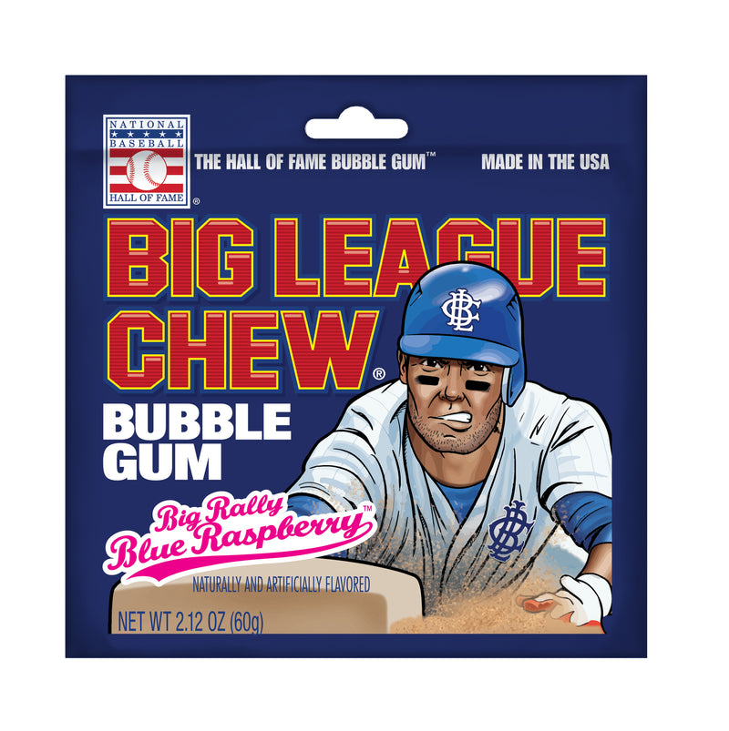 Närimiskumm BIG LEAGUE CHEW (BLUE RASPBERRY), 60g foto