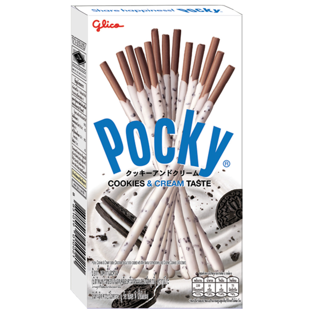 Biskvīta nūjiņas POCKY (COOKIES CREAM), 40g foto