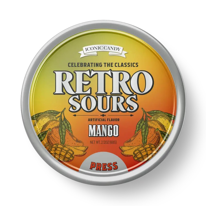 Pastilės RETRO SOURS (MANGO), 60g photo