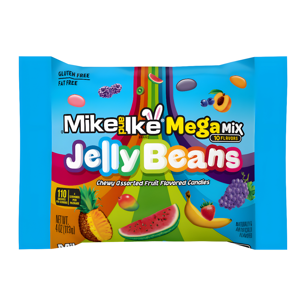 Sitkeät karkit MIKE AND IKE MEGA MIX JELLY BEANS, 113g