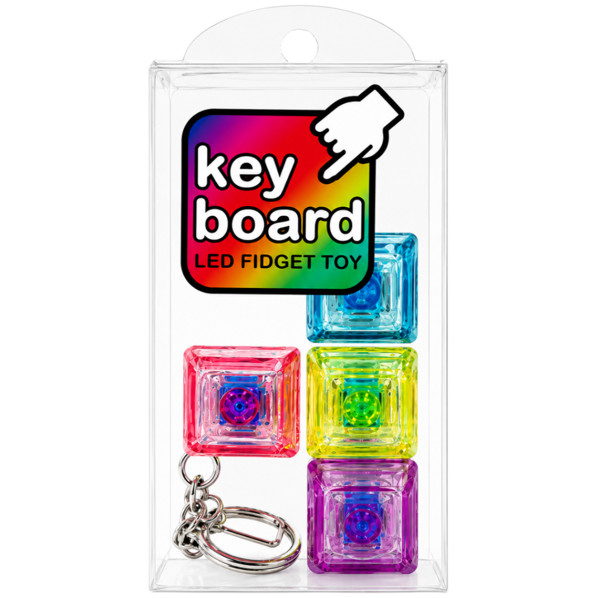 Raktų pakabukas LED FIDGET KEYBOARD photo