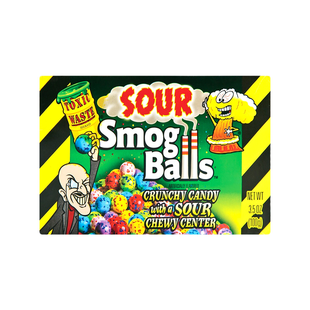 Klaaskommid TOXIC WASTE (SOUR SMOG BALLS), 99g