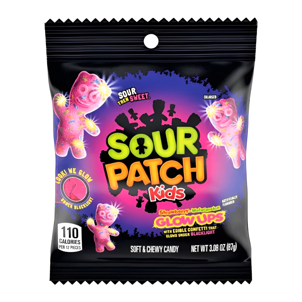 Zdjęcie Żelki SOUR PATCH KIDS GLOW UPS (STRAWBERRY WATERMELON), 87g
