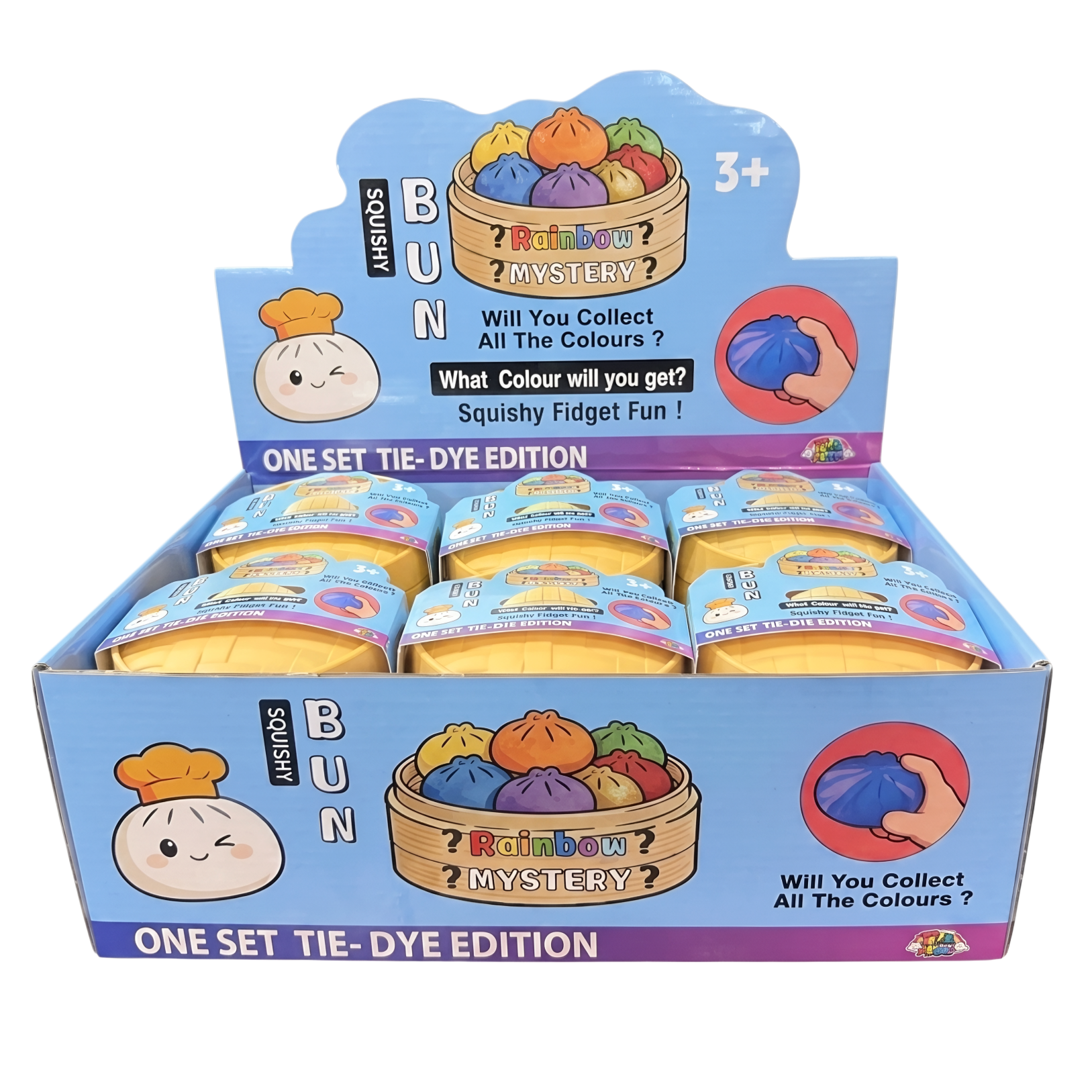 Rotaļlieta SQUISHY BUN RAINBOW MYSTERY DUMPLING TIE-DYE