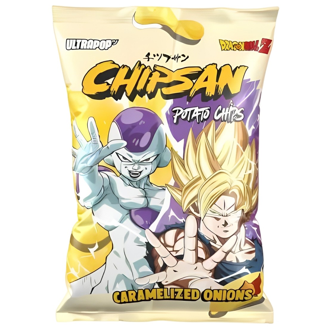 Zdjęcie Chipsy ziemniaczane CHIPSAN DBZ GOKU VS FREEZER (CARAMELIZED ONIONS), 110g