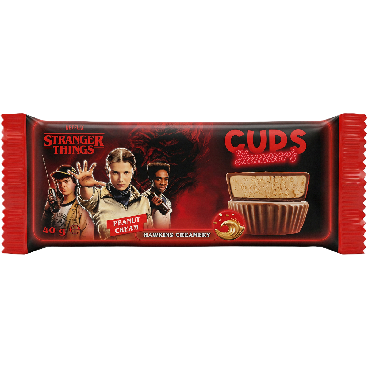Maitosuklaakori YUMMER'S STRANGER THINGS (RASPBERRY/PEANUT CREAM), 40g