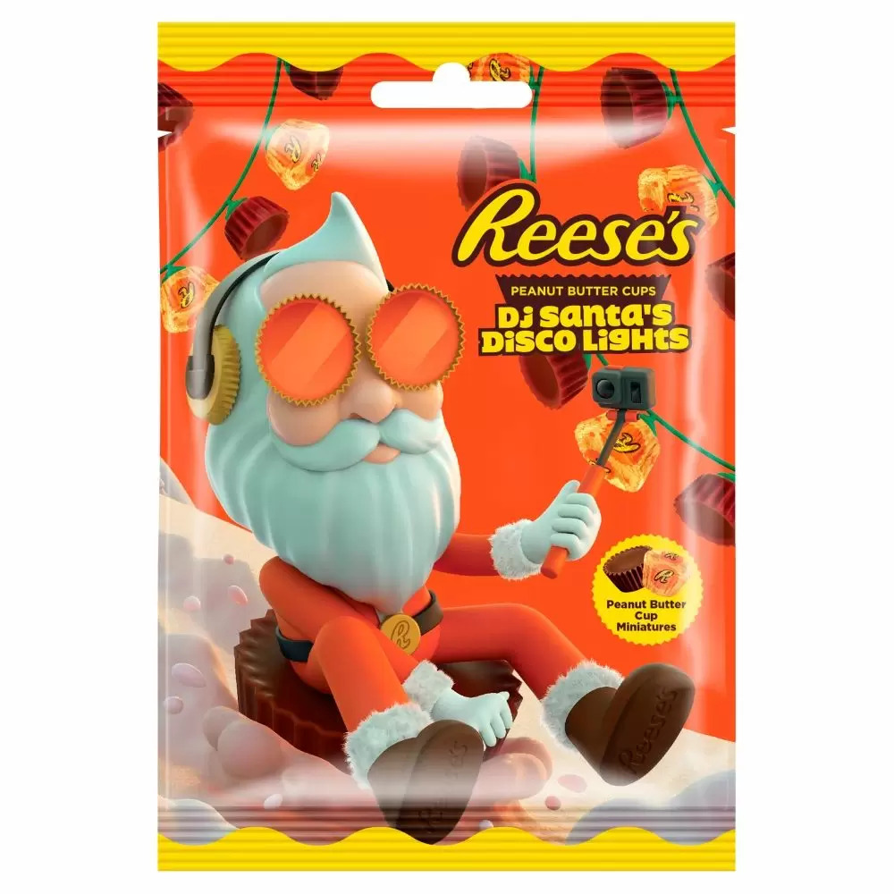 Pieninio šokolado krepšeliai su žemės riešutų kremu REESE'S DJ SANTA'S DISCO LIGHTS, 70g photo