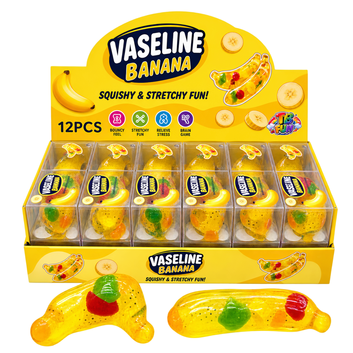 Rotaļlieta TB FUN SQUISHY (VASELINE BANANA)