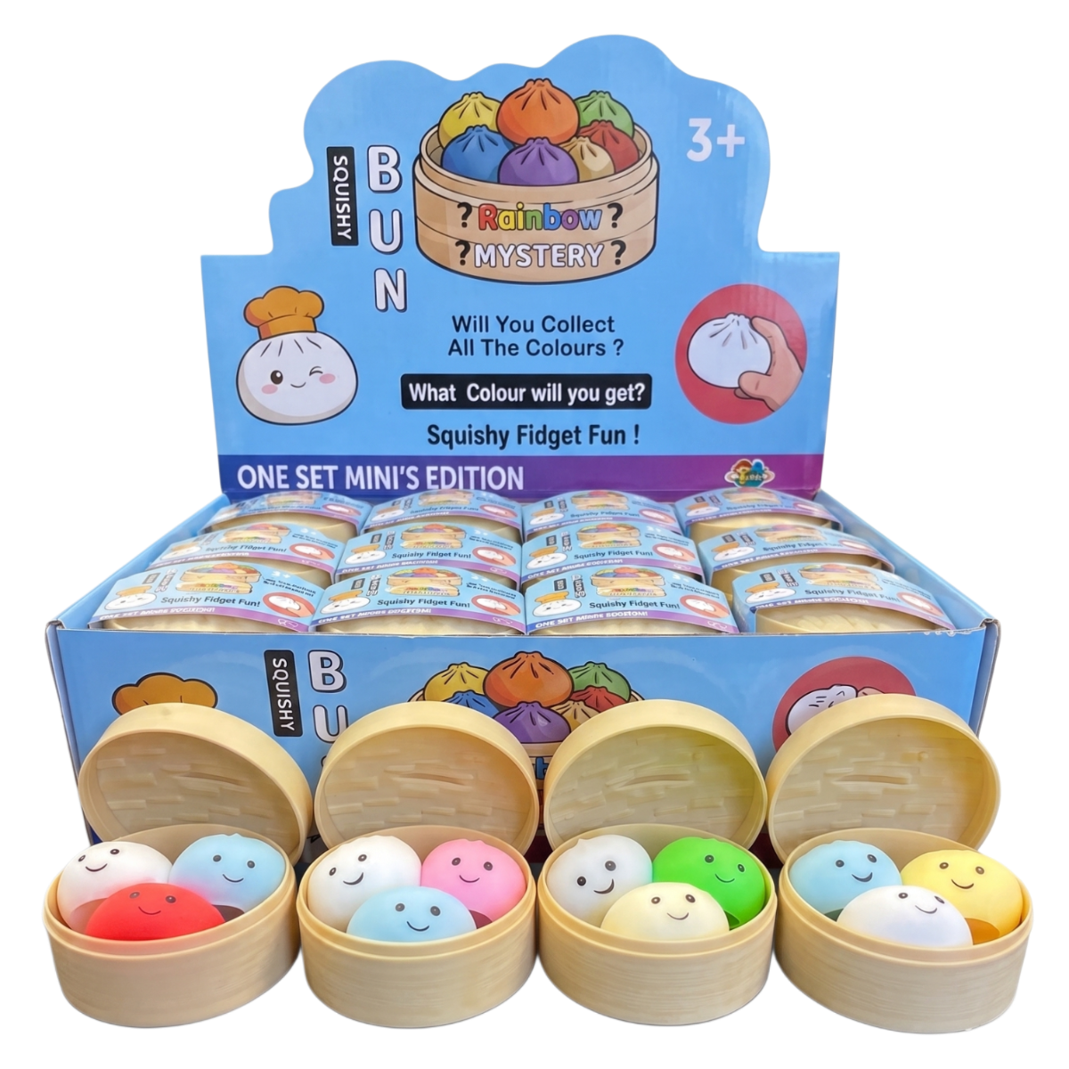 Žaislas SQUISHY BUN RAINBOW MYSTERY DUMPLING MINIS