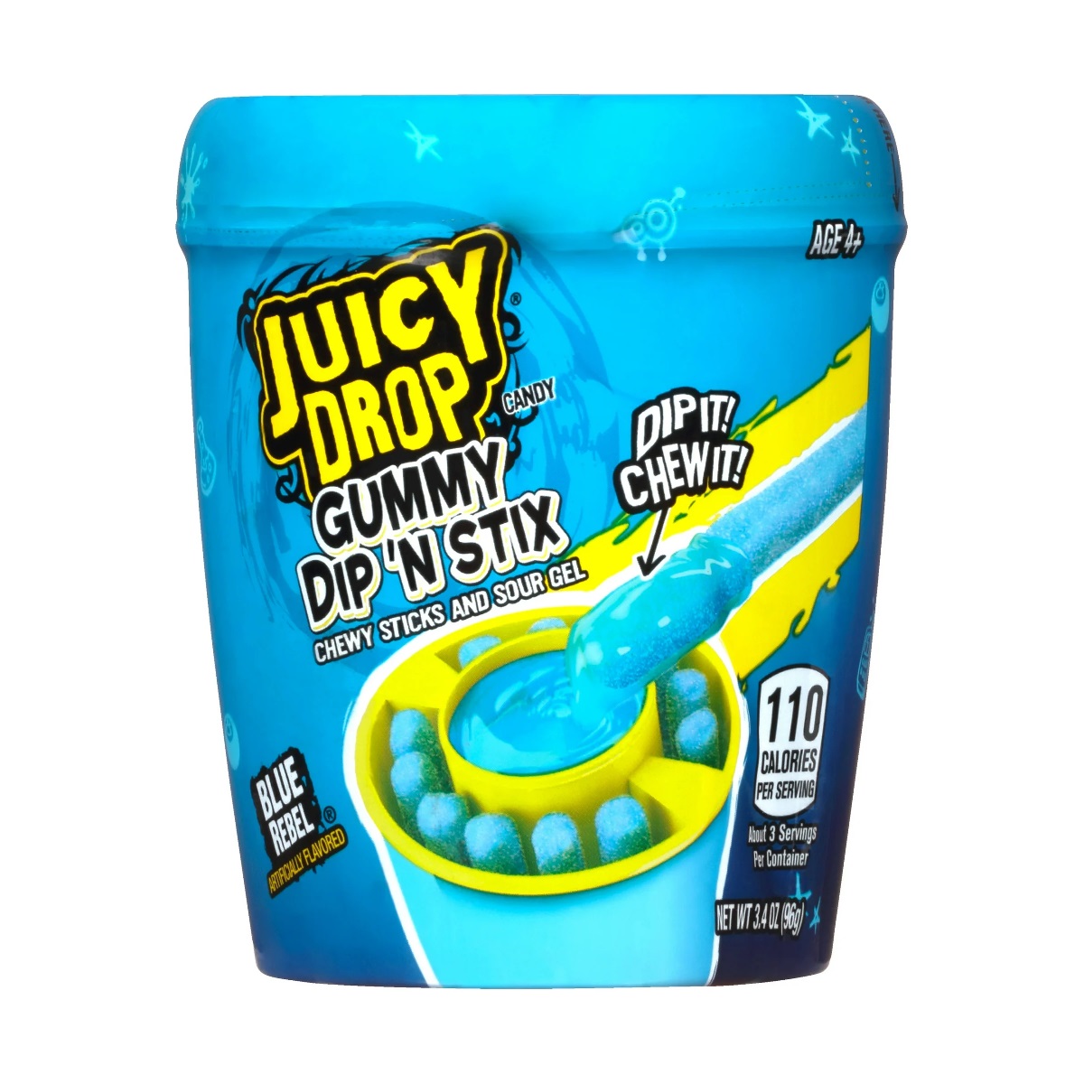 Żelki BAZOOKA JUICY DROP (GUMMY DIP'N STIX), 96g