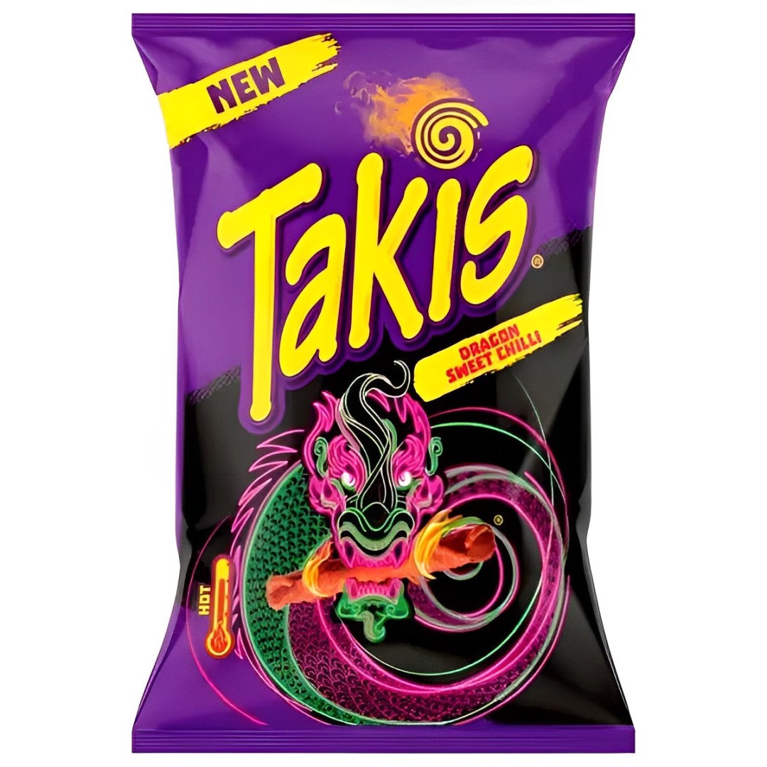 Zdjęcie Chipsy kukurydziane TAKIS (DRAGON SWEET CHILLI), 100g