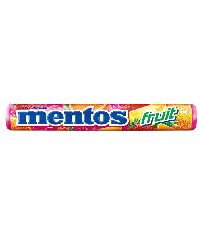 Kramtomi saldainiai MENTOS ROLL (FRUIT), 37g photo